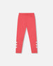 Organic Cotton Leggings Red With Apples - H20I60_709