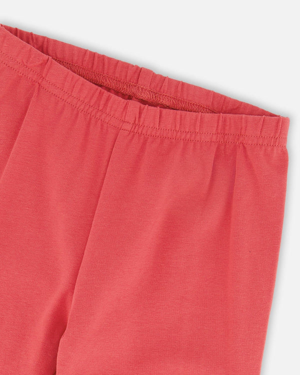 Organic Cotton Leggings Red With Apples - H20I60_709