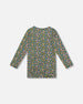Jersey Tunic Green With Floral Print - H20J77_073
