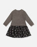 Bi-Material Dress Black With Mesh Skirt And Heart - H20K87_999