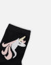 3-Pack Knit Socks Black And Pink - H20KS_000