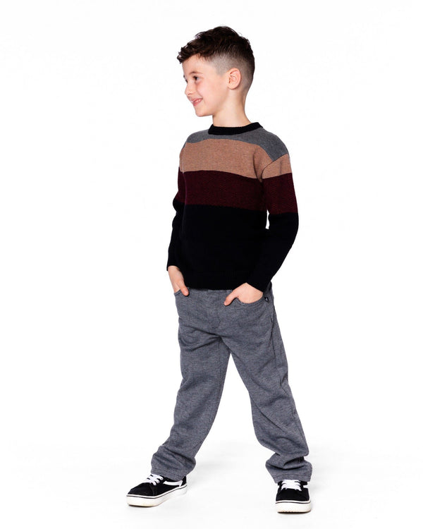 Stretch Jacquard Pants Grey Herringbone - H20LB21_000