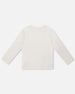 Organic Jersey T-Shirt Off-White With Teddy Bears - H20LG70_101
