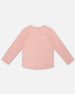 Organic Cotton T-Shirt Dusty Pink With Llama - H20M70_622