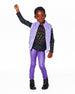 Shiny Stretch Leggings Purple - H20N60_564