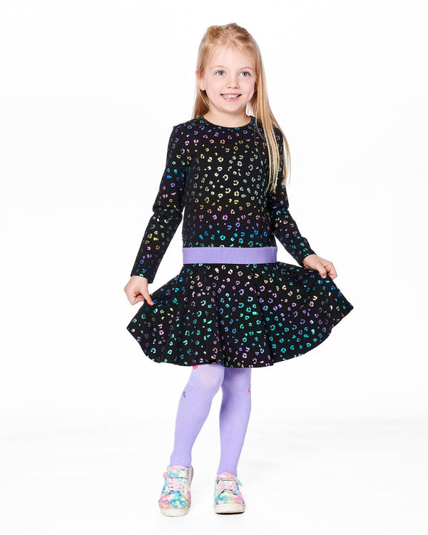 Jersey Dress Multicolor Leopard Print - H20N86_082