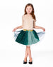 Mesh Skirt With Bow Forest Green - H20OG81_393