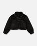 Fake Fur Short Jacket Black - H20Q50_999
