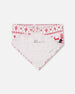 Organic Cotton Christmas Bandana For Dogs Red And White Fairisle - H20RB_089