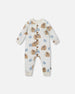 One-Piece Fleece Romper Beige Mammoth Print - H20S40_059