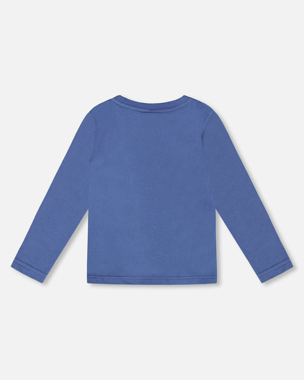 Organic Cotton Long Sleeve T-Shirt Blue - H20S65_480