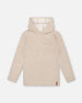 Long Sleeve Super Soft Brushed Jersey Hooded Tee Heather Beige - H20U11_193