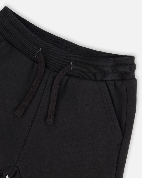 Fleece Sweatpants With Pockets Black - H20U21_999