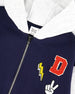 Full Zip Hooded Fleece Jacket Navy Blue - H20U30_481