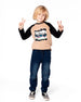 Long Raglan Sleeve Jersey Tee Beige - H20U70_915