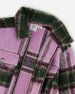 Zipped Plaid Overshirt Mauve And Green - H20YG17_000