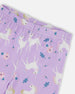 Stretch Jersey Leggings Lilac Unicorn Print - H20Z60_072