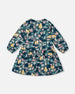 Jersey Dress Green Cat Print - H20Z86_006