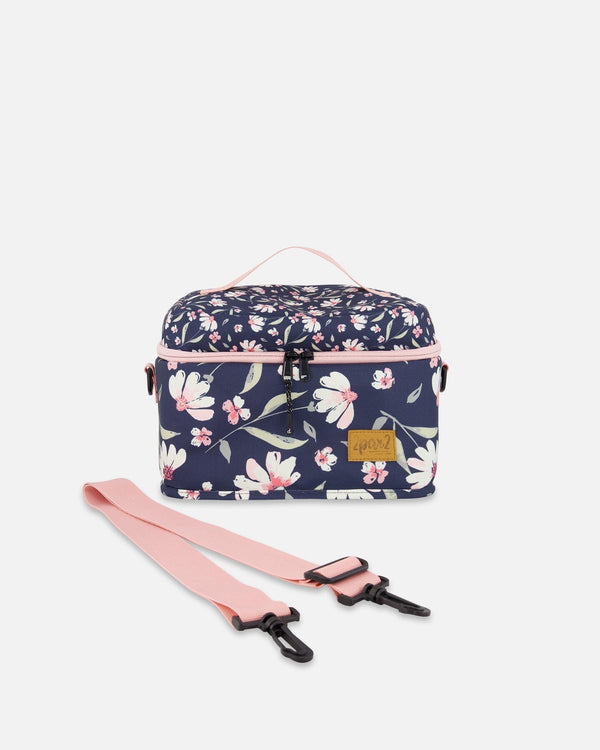 Lunch Box Navy Flower Print - H20ZBL_016