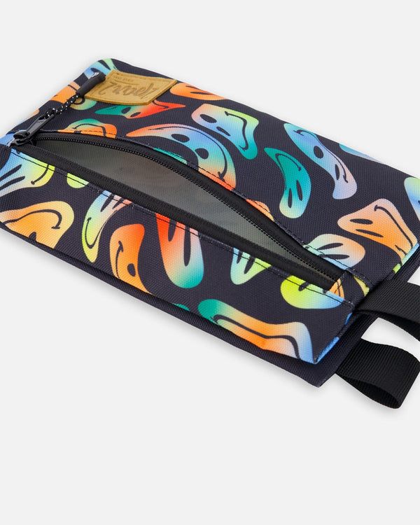 Double Pencil Case Smiley Face Boy - H20ZEC_033