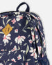 Kids Backpack Navy Flower Print - H20ZSD_016
