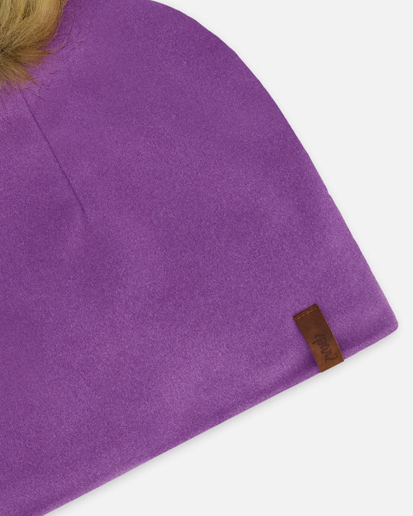 Mid-Season Jersey Pompom Hat Lavender - H20ZW03_530