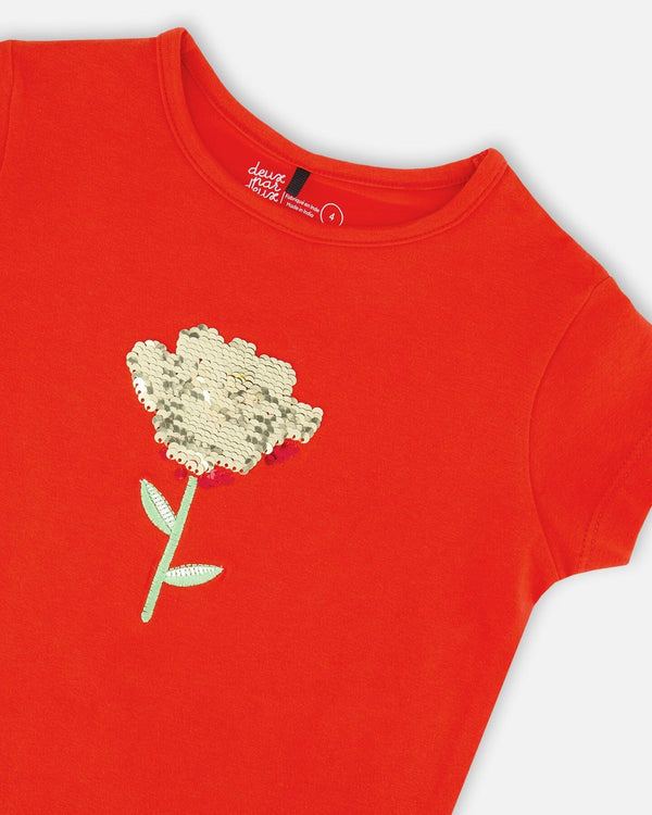 Organic Cotton Jersey T-Shirt Red - H30H70_07620