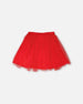 Mesh And Eyelet Skirt Red - H30H81_07620