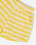 Striped Shorts Yellow And White - H30I27_3H138
