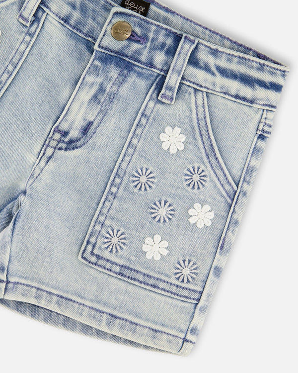 Light Blue Denim Shorts - H30I28_01250