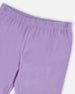 Organic Cotton Jersey Capri Mauve With Knee Screen Hearts Appliqués - H30M60_05130