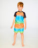 Boardshorts Orange Blue And Green Gradient - H30OB09_3H163