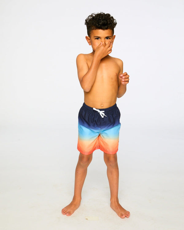 Swim Trunks Blue And Orange Gradient - H30OB31_3H159