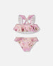 Two-Piece Swimsuit Purple Flower Print - H30OG12_3H143