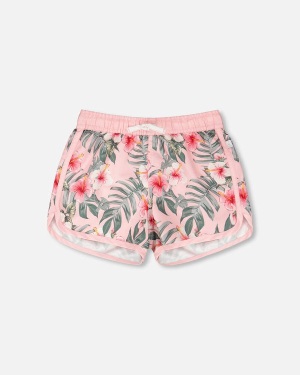 Swim Shorts Pink Hibiscus Print - H30OG33_3H152