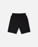 French Terry Shorts With Cross Seams Black - H30U26_09990