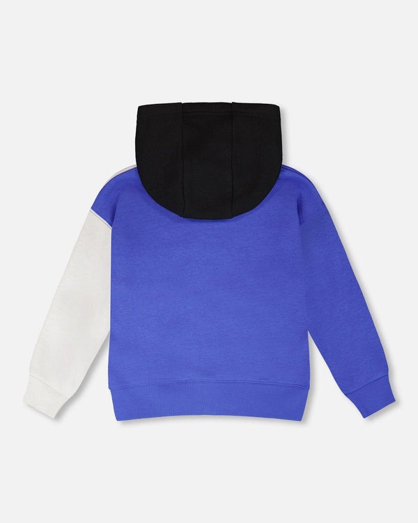 Hooded French Terry Cardigan Royal Blue - H30U32_04640