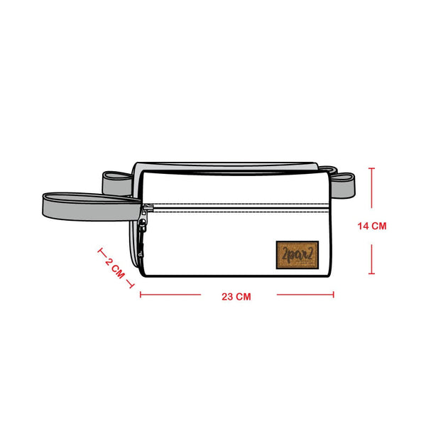 Double Pencil Case Navy Animal Print - H20ZEC_030