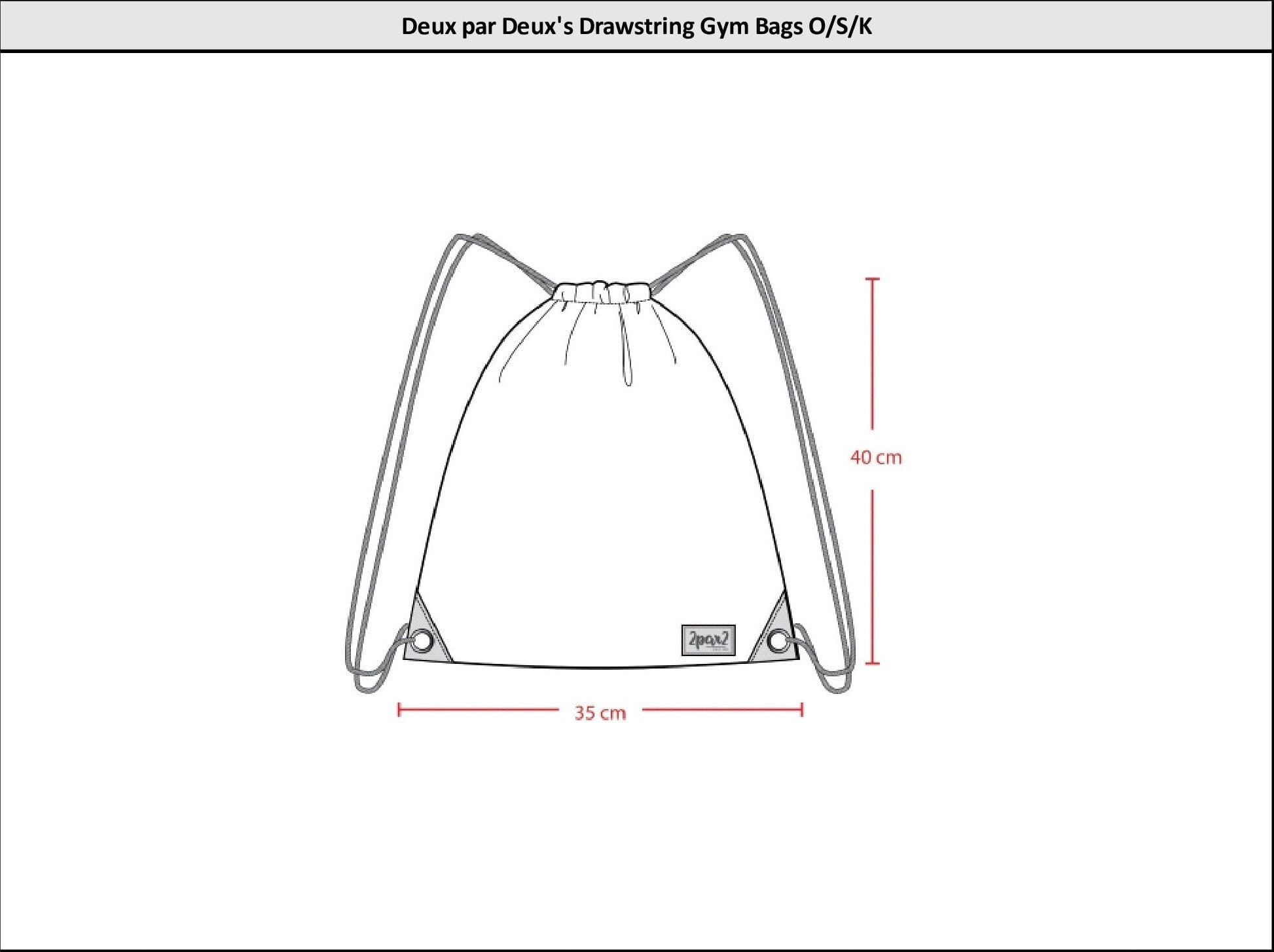 Drawstring Bag Navy Unicorn Print School Supplies Deux par Deux 