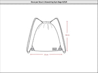 Drawstring Bag Navy Unicorn Print School Supplies Deux par Deux 