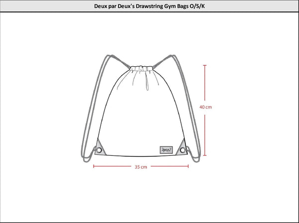 Drawstring Bag Navy Unicorn Print School Supplies Deux par Deux 