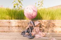 Printed Muslin Tie Strap Jumpsuit Pink And White Flowers - G30A42_067