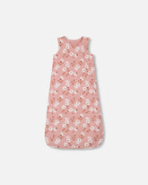 Printed Muslin Sleep Sack Pink And White Flowers