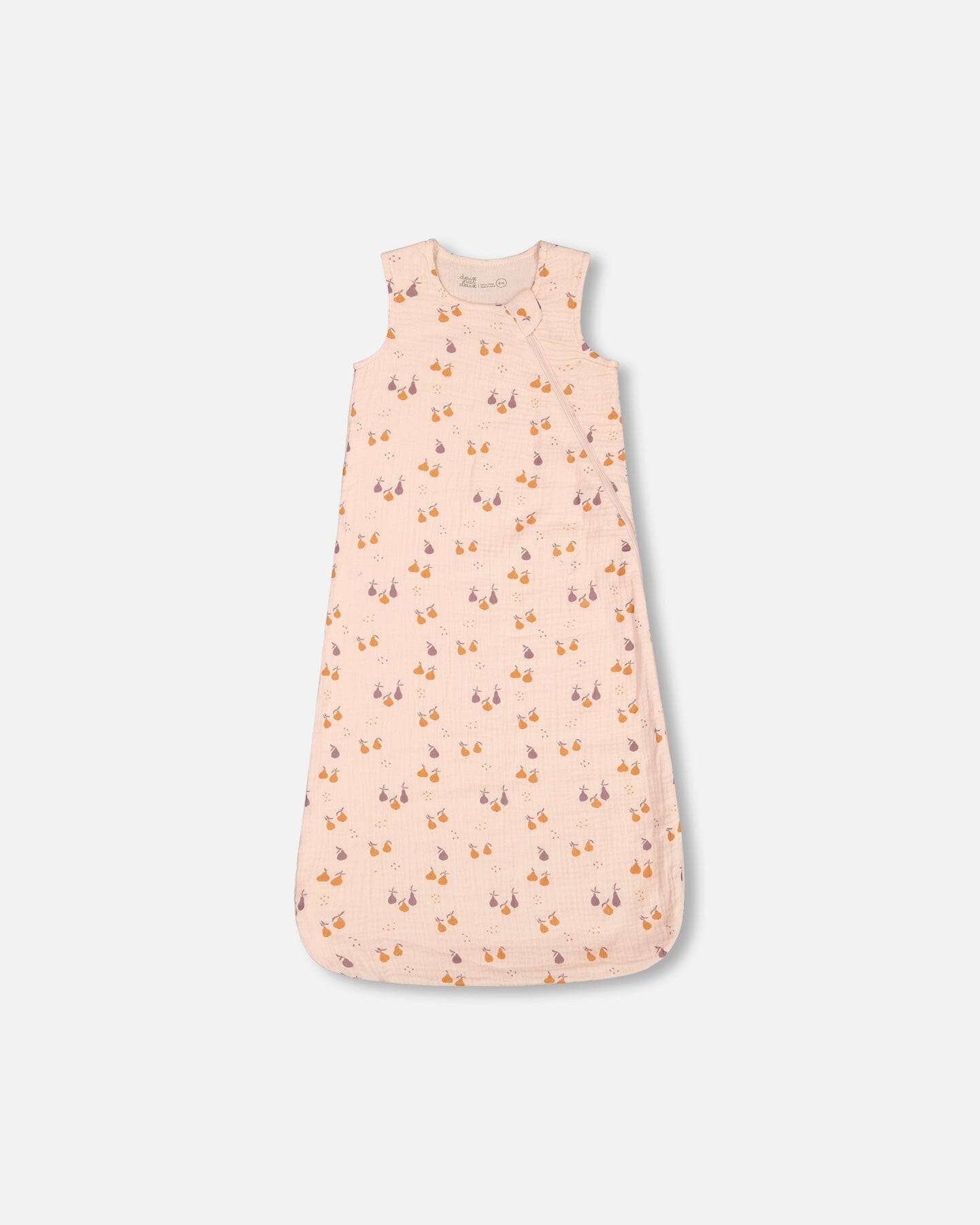 Printed Muslin Sleep Sack Peach With Pears - G30ASB_070