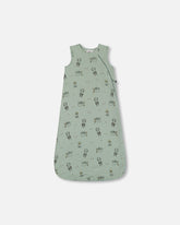 Printed Muslin Sleep Sack Sage Monkey