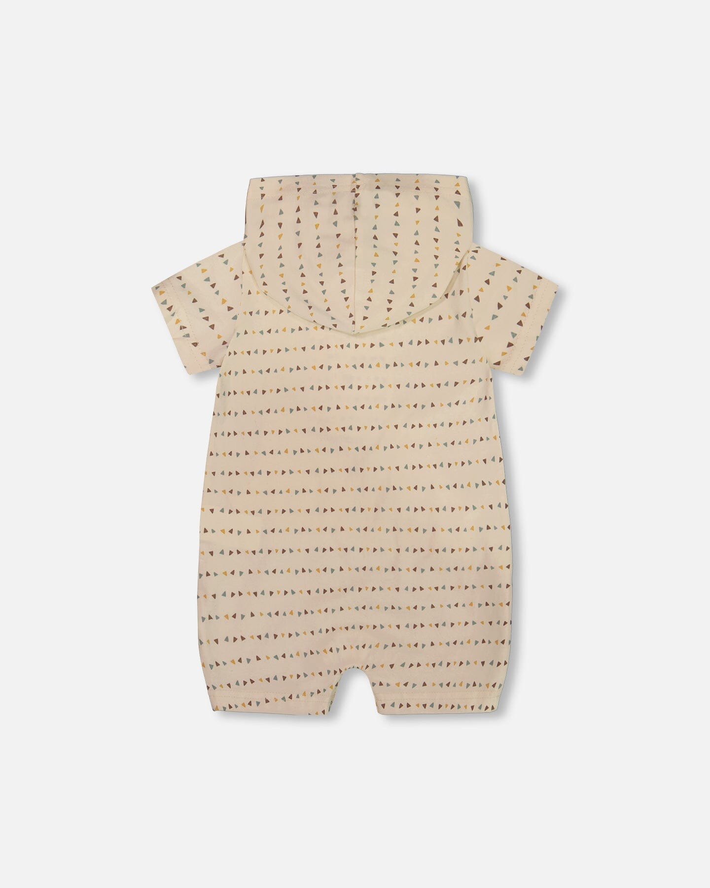 Printed Organic Cotton Hooded Romper Off-White - G30C41_073