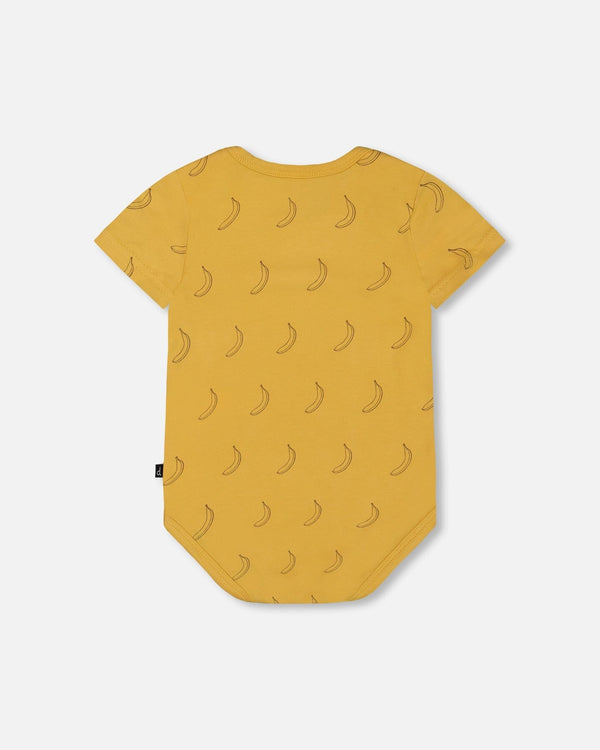 Organic Cotton Onesie Printed Yellow Bananas - G30C70_072