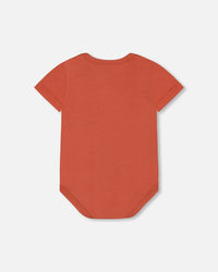 Organic Cotton Onesie Terracotta - G30C70_830
