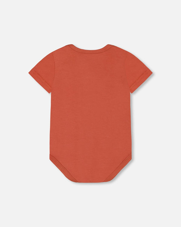 Organic Cotton Onesie Terracotta - G30C70_830