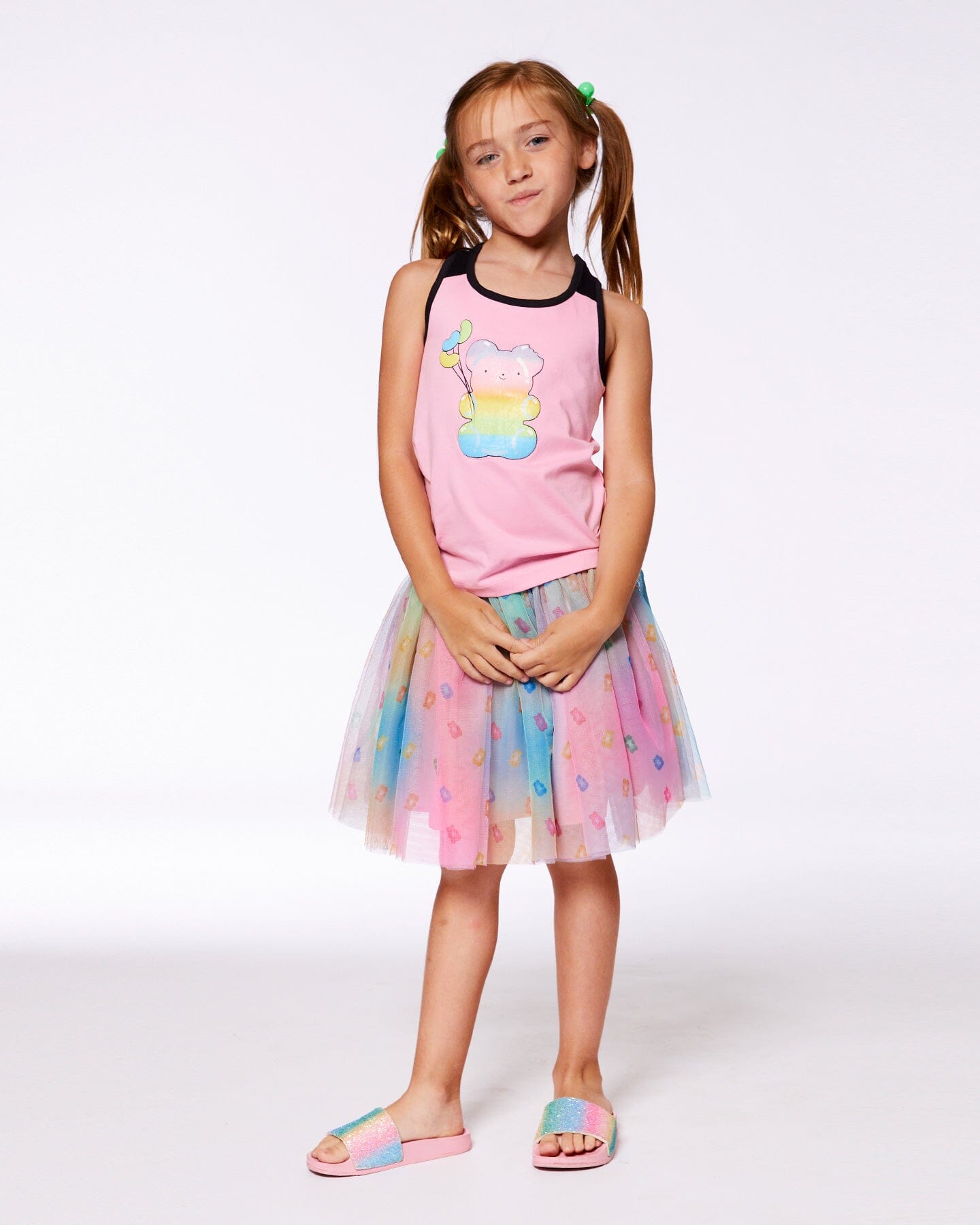 Organic Cotton Racerback Tank Top Candy Pink And Black - G30K70_605